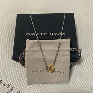 David Yurman Two-Tone Silver and Gold Necklace